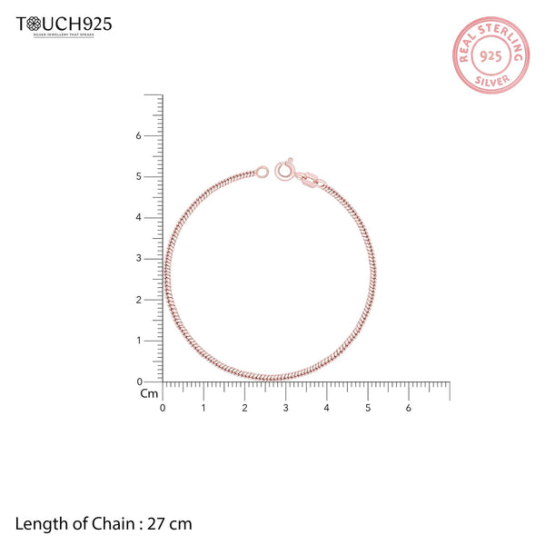 Textured Silver Anklet