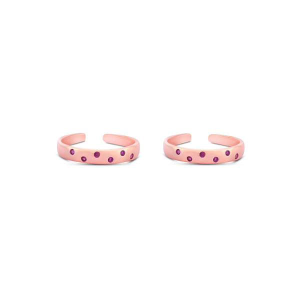 Rosé Droplets Toe Ring