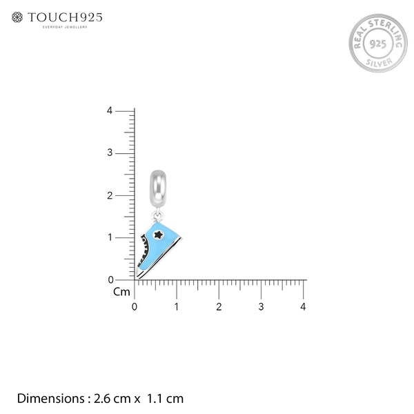 Blue Sneaker Shoe Pendant Charm