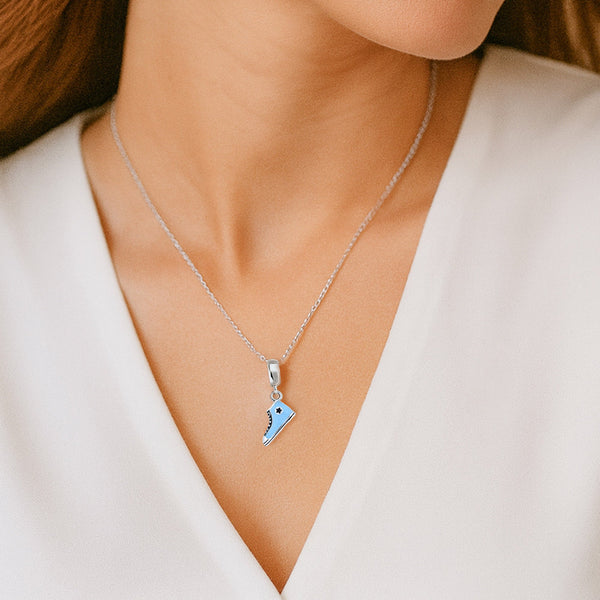 Blue Sneaker Shoe Pendant Charm