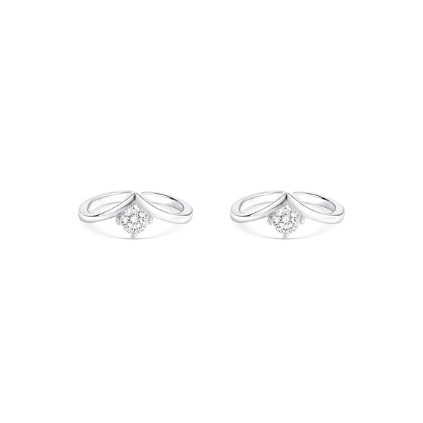 Solitaire CZ Toe Ring