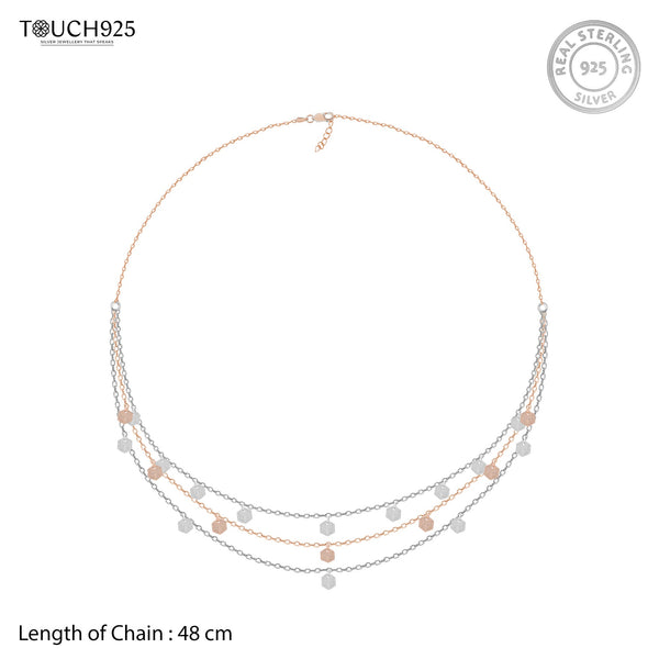 Hexa Charm Silver Necklace