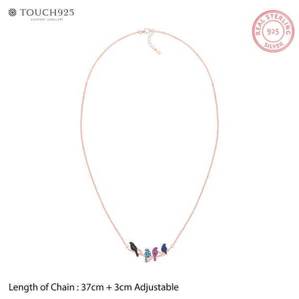 Colorful Bird Charm Necklace