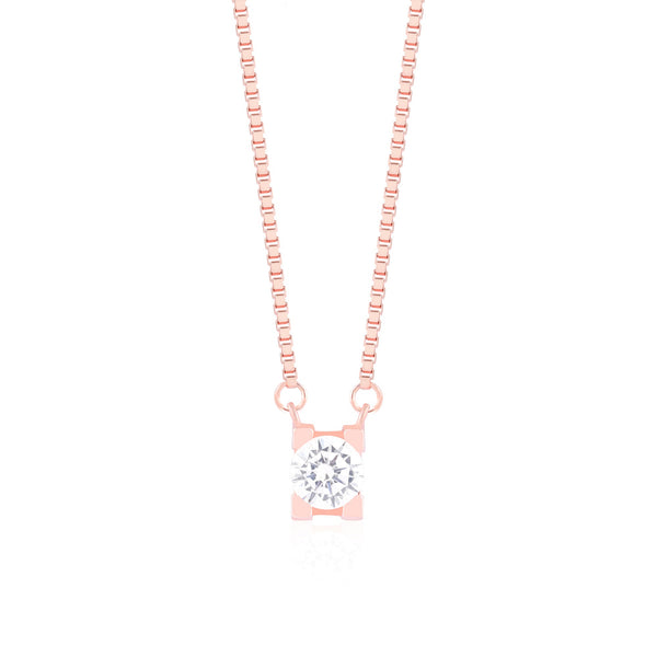 Crystal Solitaire Necklace