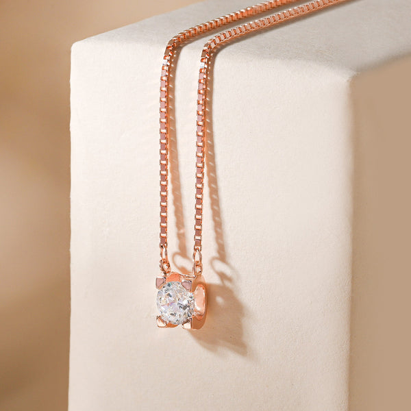 Crystal Solitaire Necklace