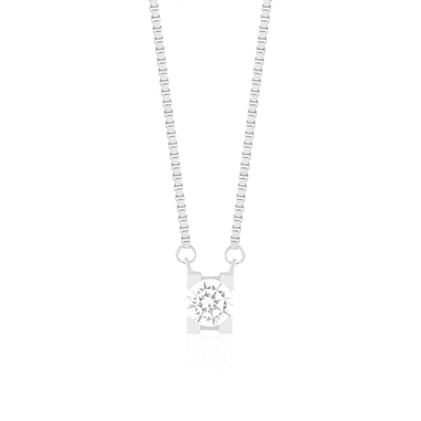 Crystal Solitaire Necklace