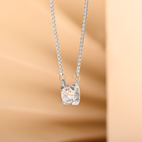 Crystal Solitaire Necklace