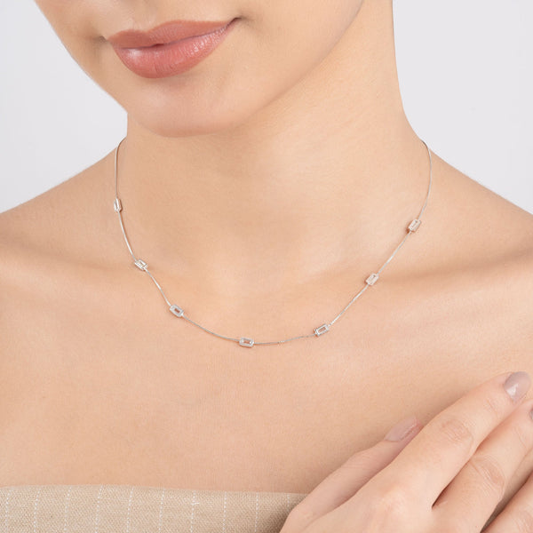 Rectangular Stone Link Chain