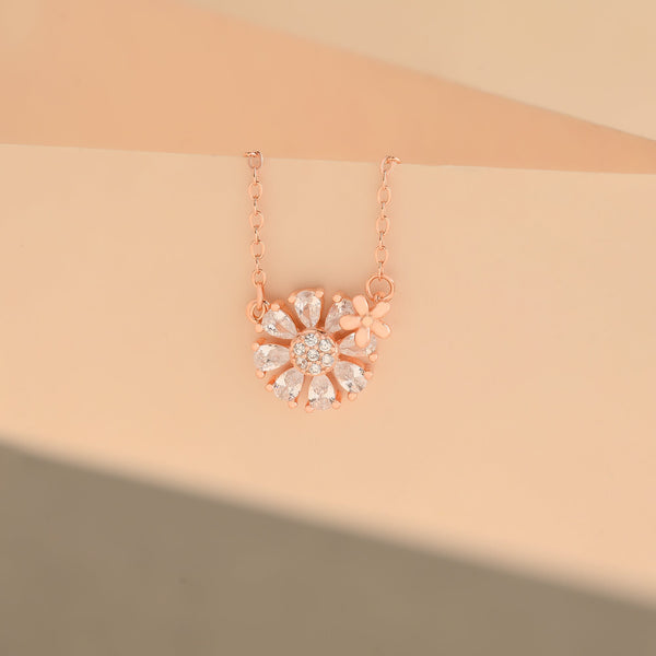 Daisy CZ Pendant Necklace