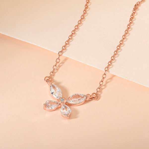 Butterfly CZ Pendant Necklace