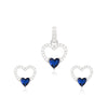 Heart CZ Pendant Set