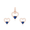 Heart CZ Pendant Set