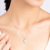 CZ Floral Pendant Necklace