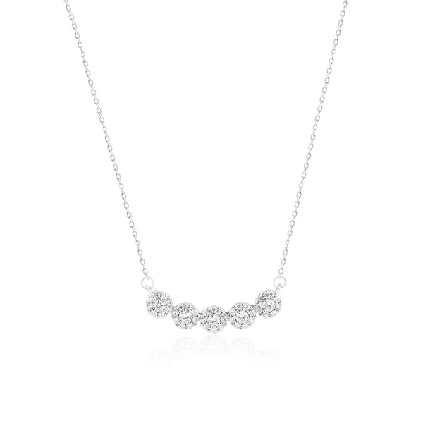 Cluster Studded Row Necklace