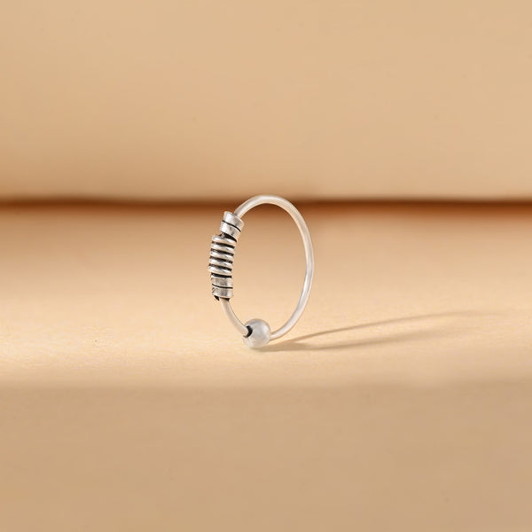 Spiral Wrap Oxidised Nose Ring