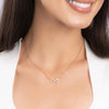 Infinity Pendant Necklace with CZ Stones