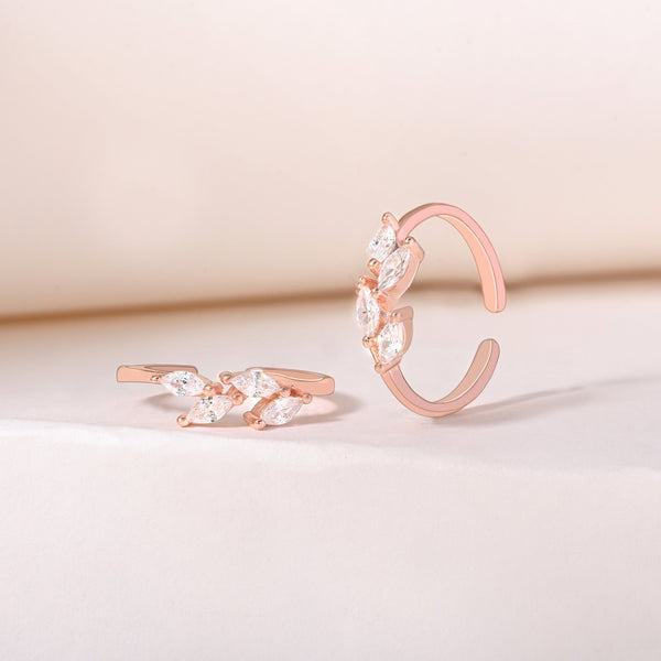 Crystal Flare Toe Ring