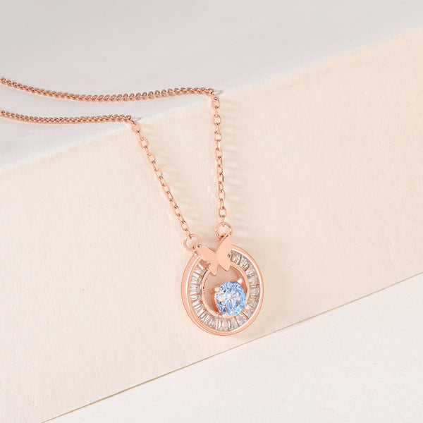 Butterfly and Stone Necklace