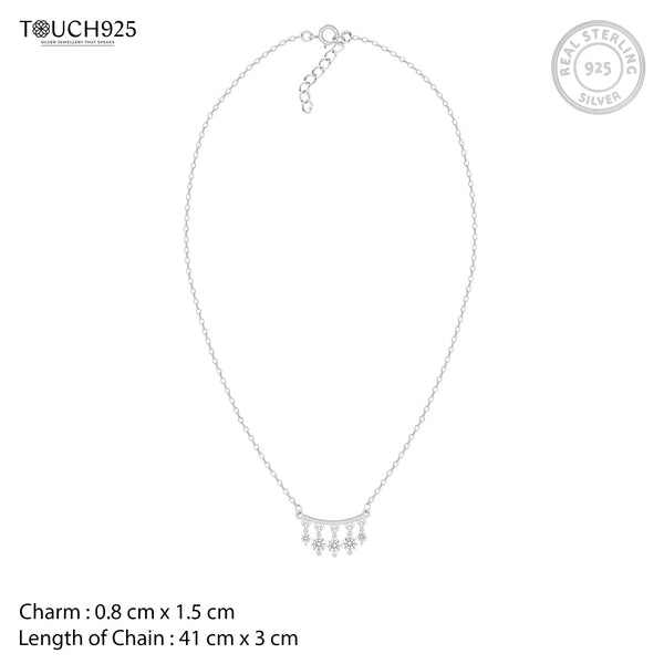 Hanging Stone Bar Necklace