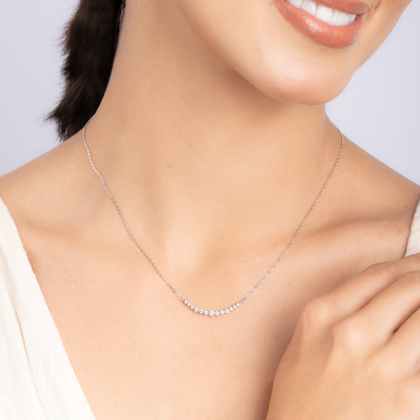 Curved Stone Bar Necklace