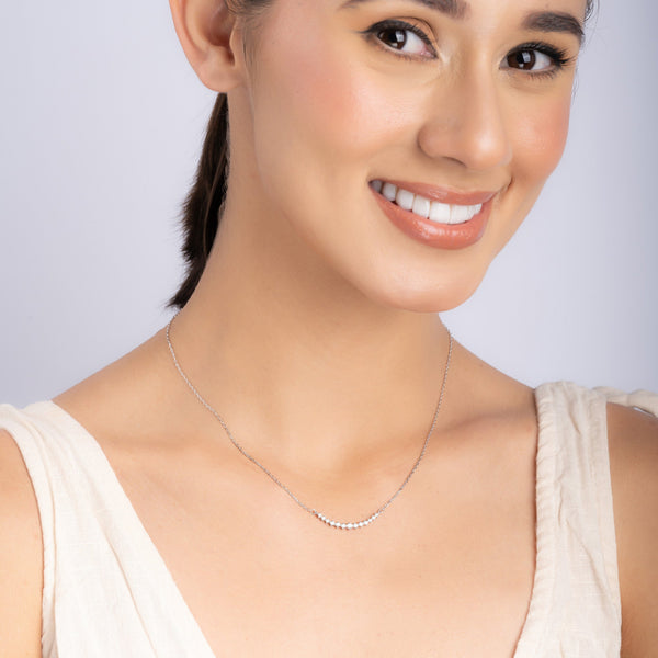 Curved Stone Bar Necklace