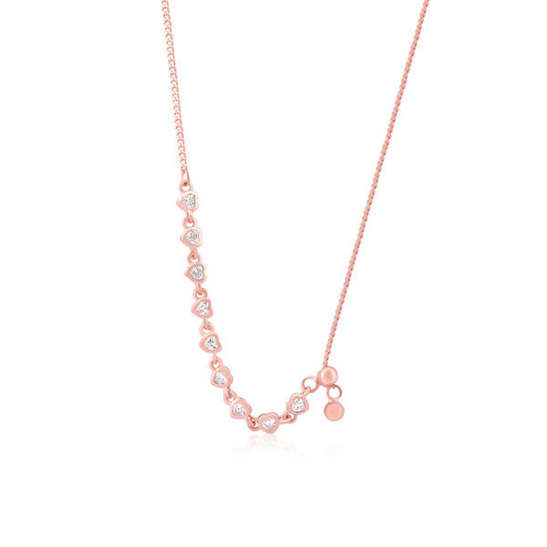Heart Link Stone Necklace