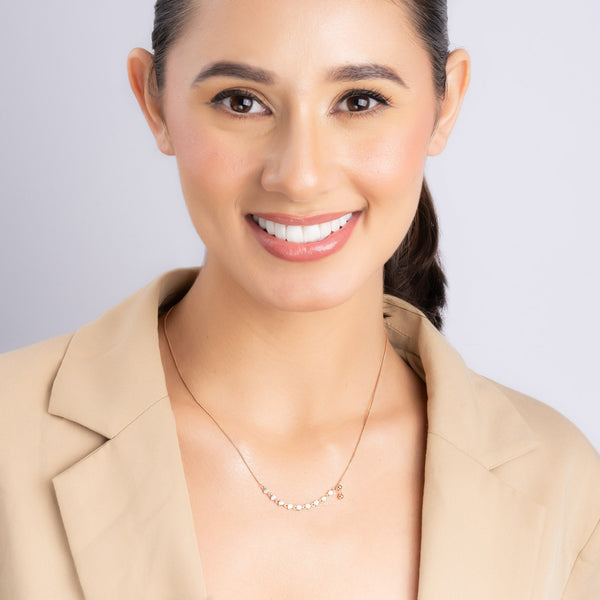 Heart Link Stone Necklace