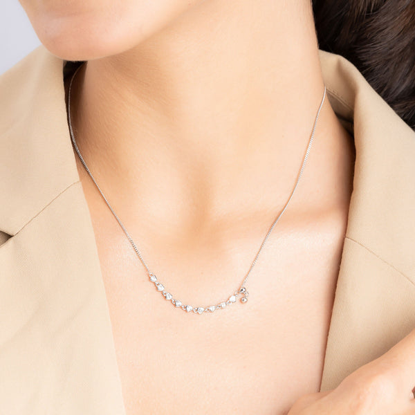 Heart Link Stone Necklace