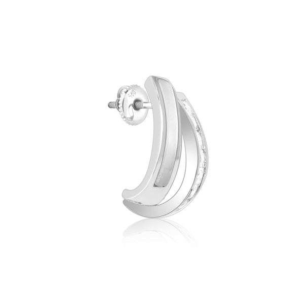 Interlinking Curve Silver Studs