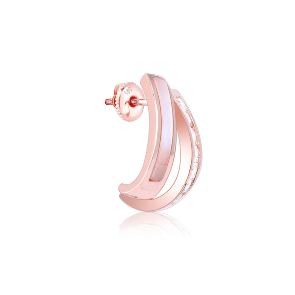 Interlinking Curve Silver Studs