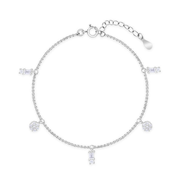 Stone Bead Charm Bracelet