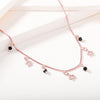 Star Charm Bracelet with Black Beads