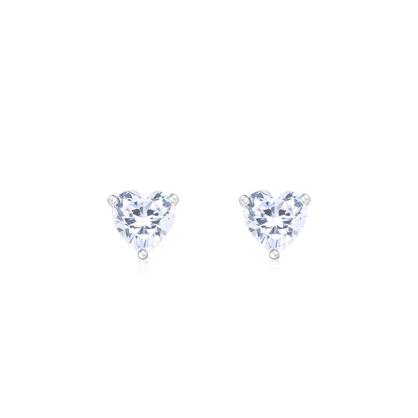 Embraced Heart Silver Studs