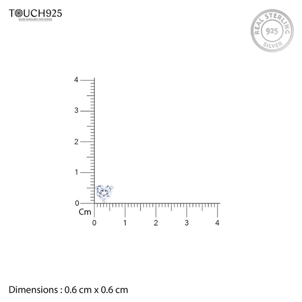 Embraced Heart Silver Studs