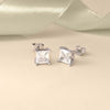 Square-Cut CZ Studs
