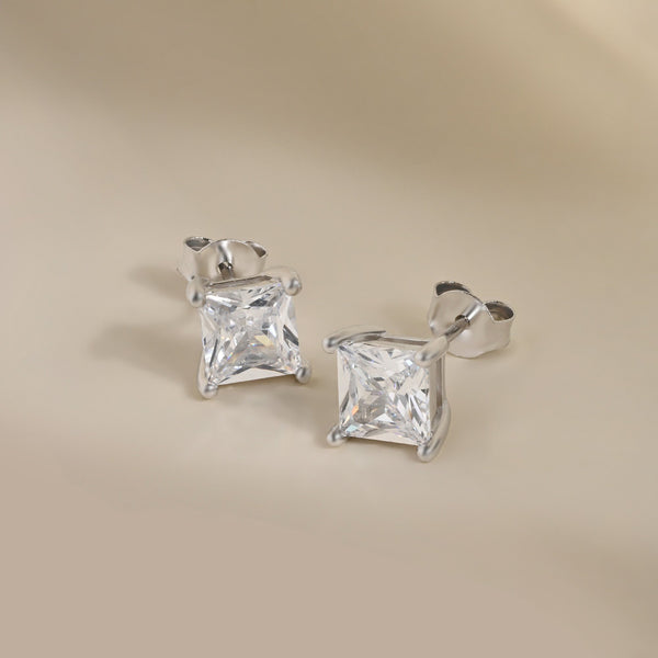 Square-Cut CZ Studs