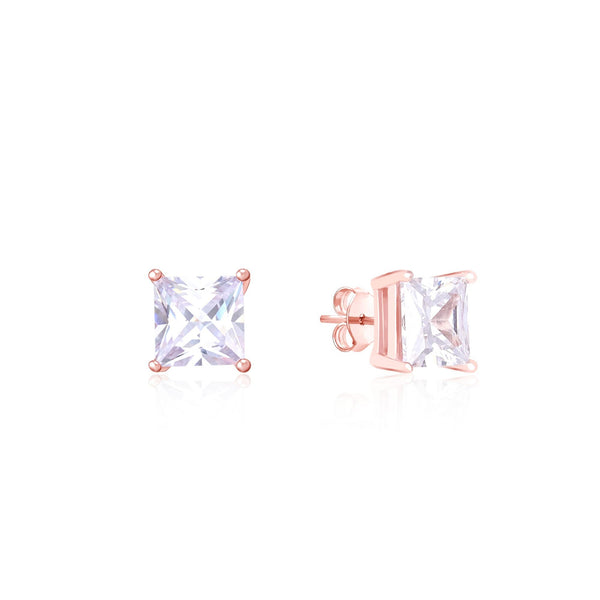Blush Square Cut Studs