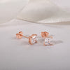 Blush Square Cut Studs