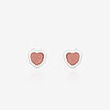 Pure Silver Heart Stud Earrings