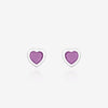 Pure Silver Heart Stud Earrings