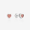 Pure Silver Heart Stud Earrings