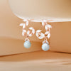 Pearl Beads Leaf Earring