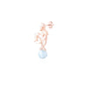 Pearl Beads Leaf Earring