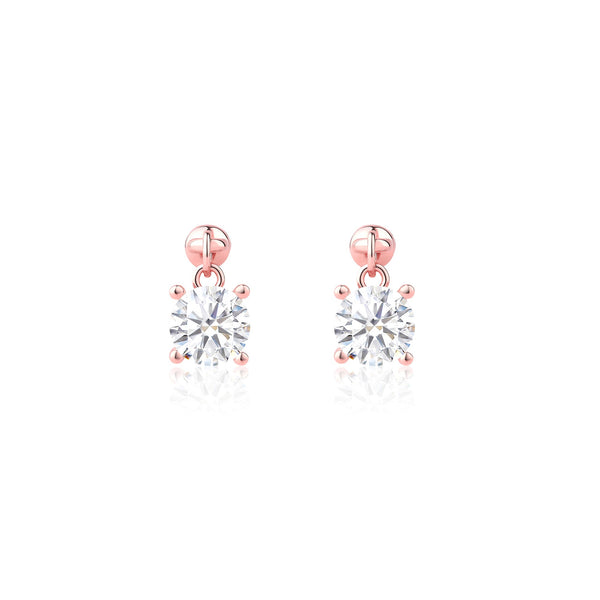 Solitaire Drop Earrings
