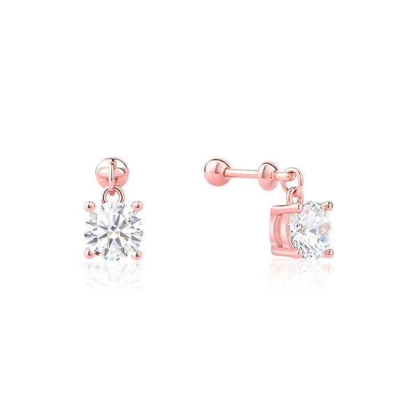 Solitaire Drop Earrings