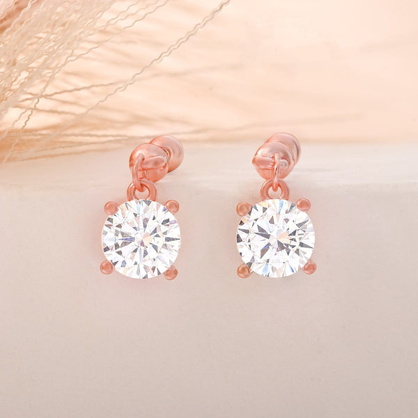 Solitaire Drop Earrings