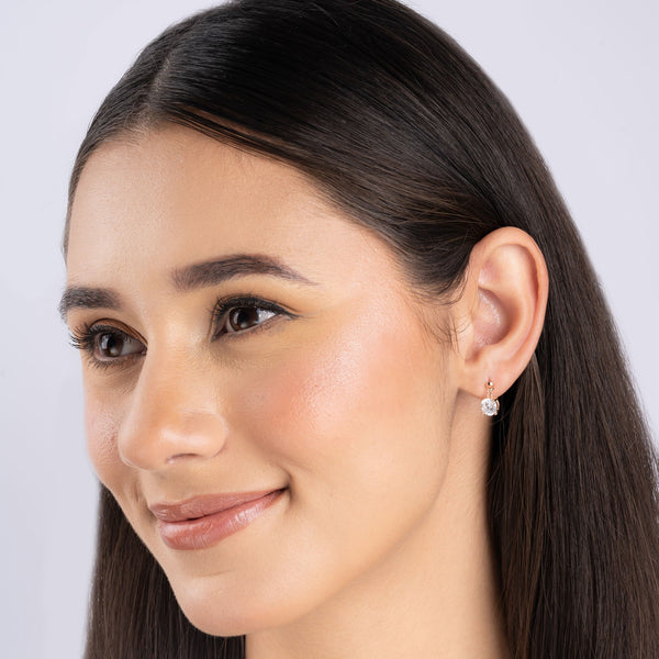 Solitaire Drop Earrings