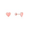 Flat Heart Stud Earring