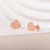 Flat Heart Stud Earring