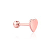 Flat Heart Stud Earring